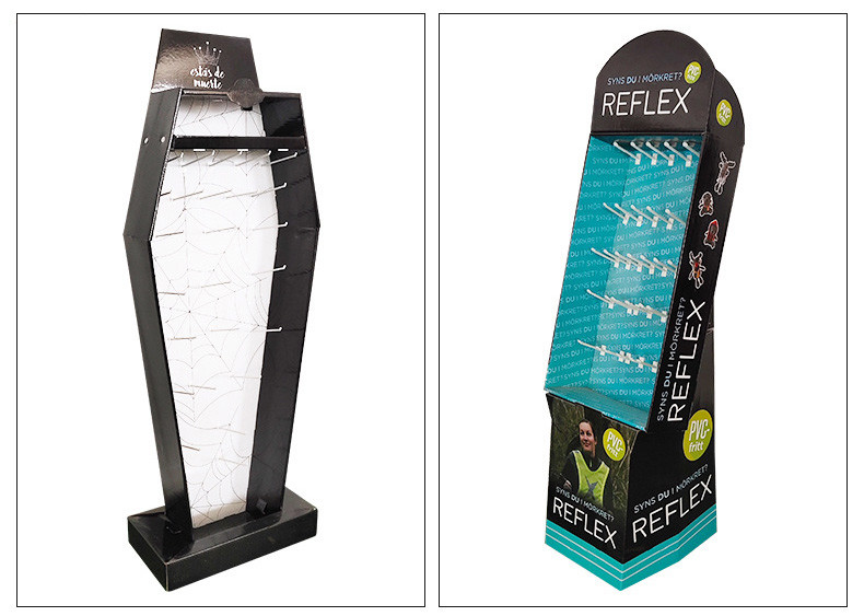 Promotion Retail Pop Up Shop Display Carton Stands With Hooks