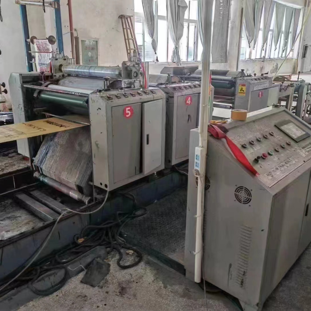 Used Continuous 4 Colors Flexo Printing Machine For Woven Bag