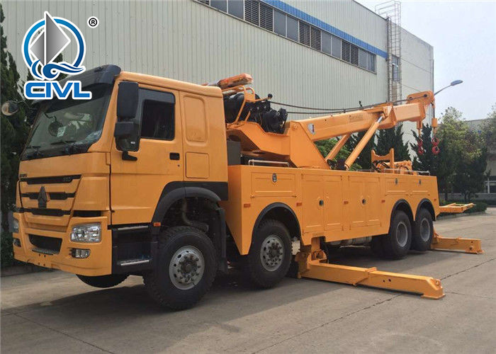 SINOTRUK Road Wrecker Tow Truck / 6x4 Tow Truck 50T Strong Operation System