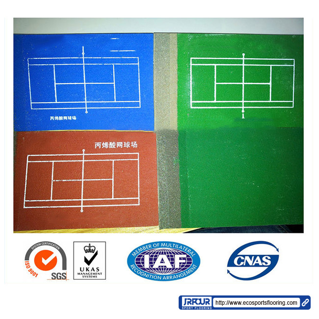 Acrylic Sports Flooring Material Tennis Court Surface Basketball Courts
