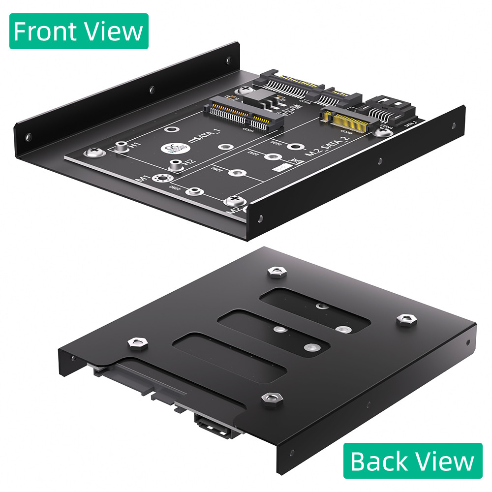 Convenient SATA 3.0 to M.2 NGFF mSATA SSD Adapter Card with 3.5" Hard Disk Bracket