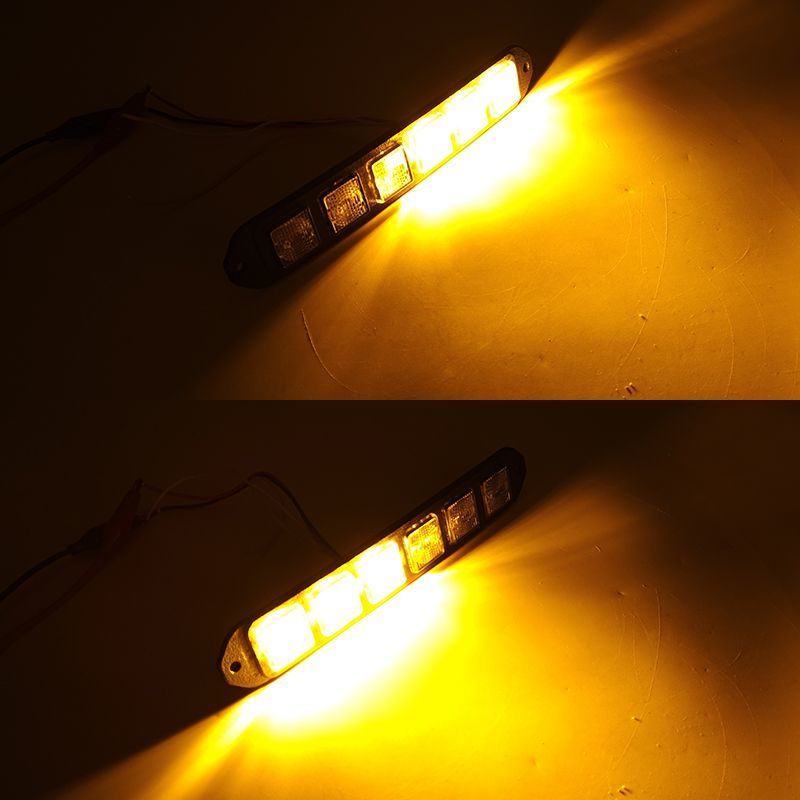 Flashing Warning Side Marker Light 6LED 18W Surface Mount Strobe Light