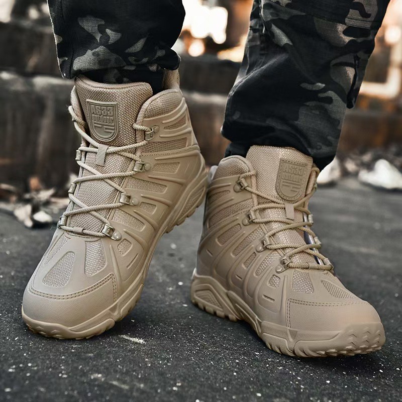 Mid High Tactical Desert Boots Lightweight Combat Hiking Boots Unisex