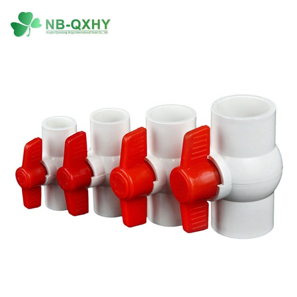 Sch80 New Material Plastic PVC Compact Ball Valve High Thickness PVC Valve for Export!