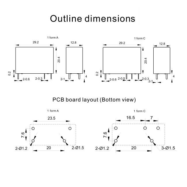 16 Amp 12V SPST Relay Class A Insulation Flux Resistance For Vacuum Cleaner