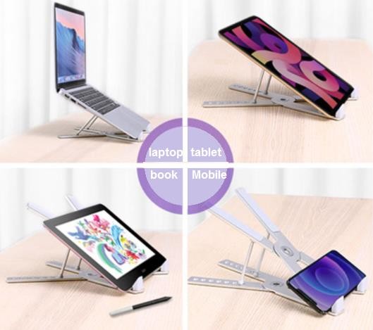 X Shape Aluminum Alloy Non Slip Portable Laptop Adjustable Folding Bracket