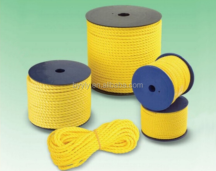 Yellow Polypropylene Rope Packaging Twisted Rope for Heavy-Duty Mooring Solutions