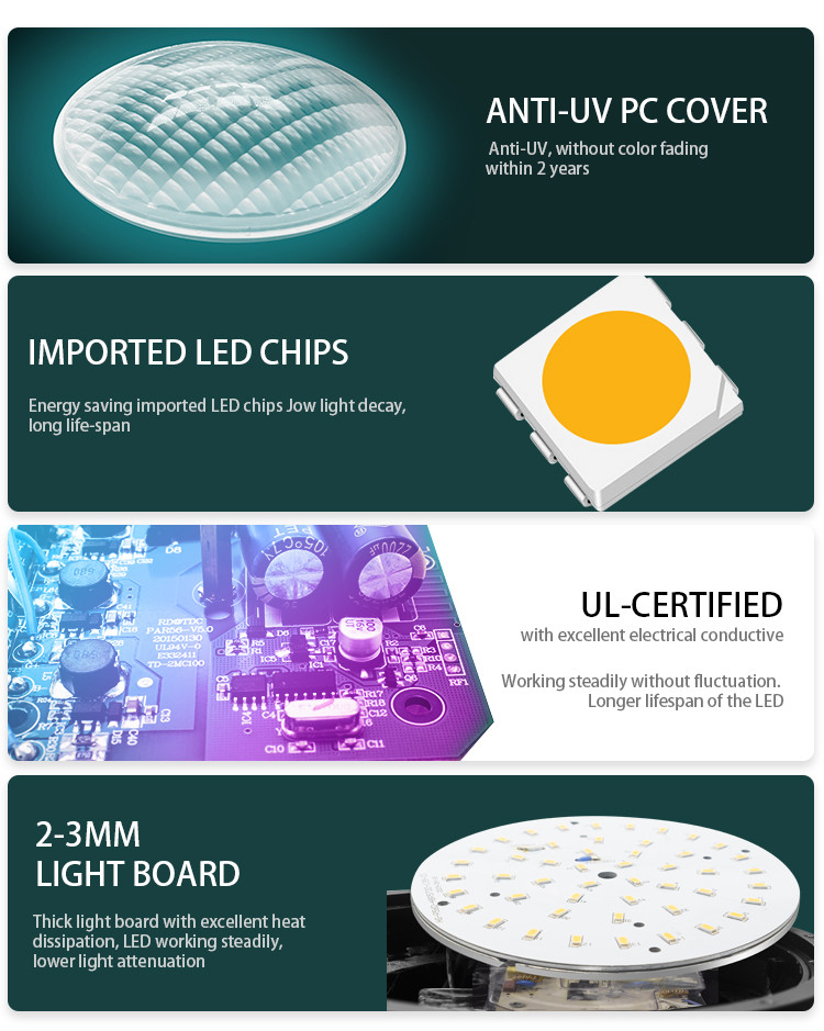 Aluminum material 21W AC 100-240V white color GX16D base PAR56 LED pool light
