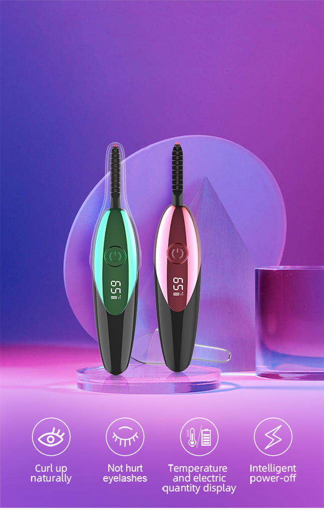 Temperature Display 90 Minutes 450mAh Battery Heated Eyelash Curler