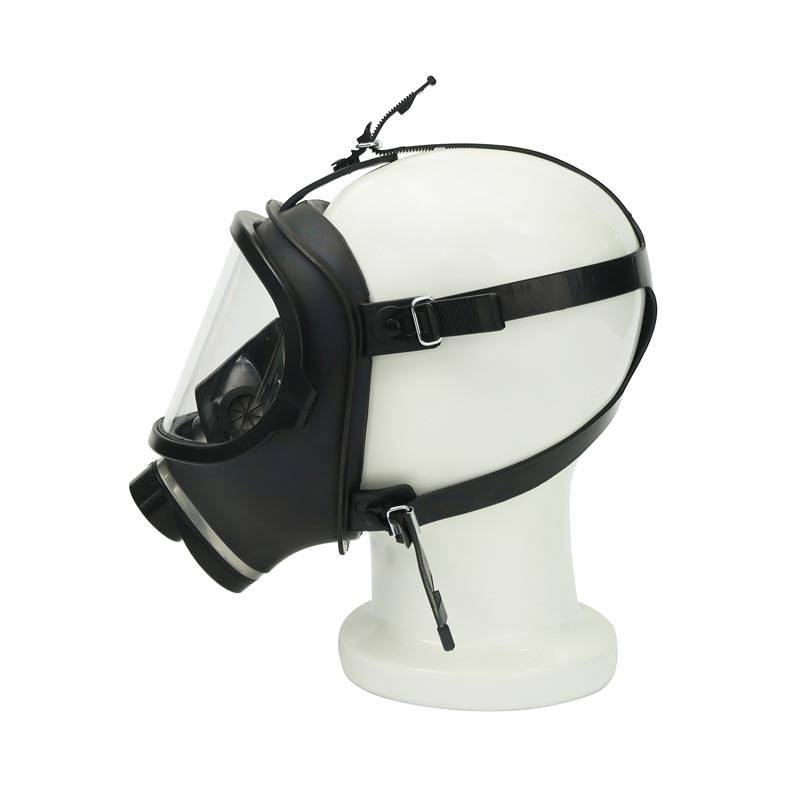 Military Army Natural Rubber Full Face Gas Mask With Filter Canister MGM01