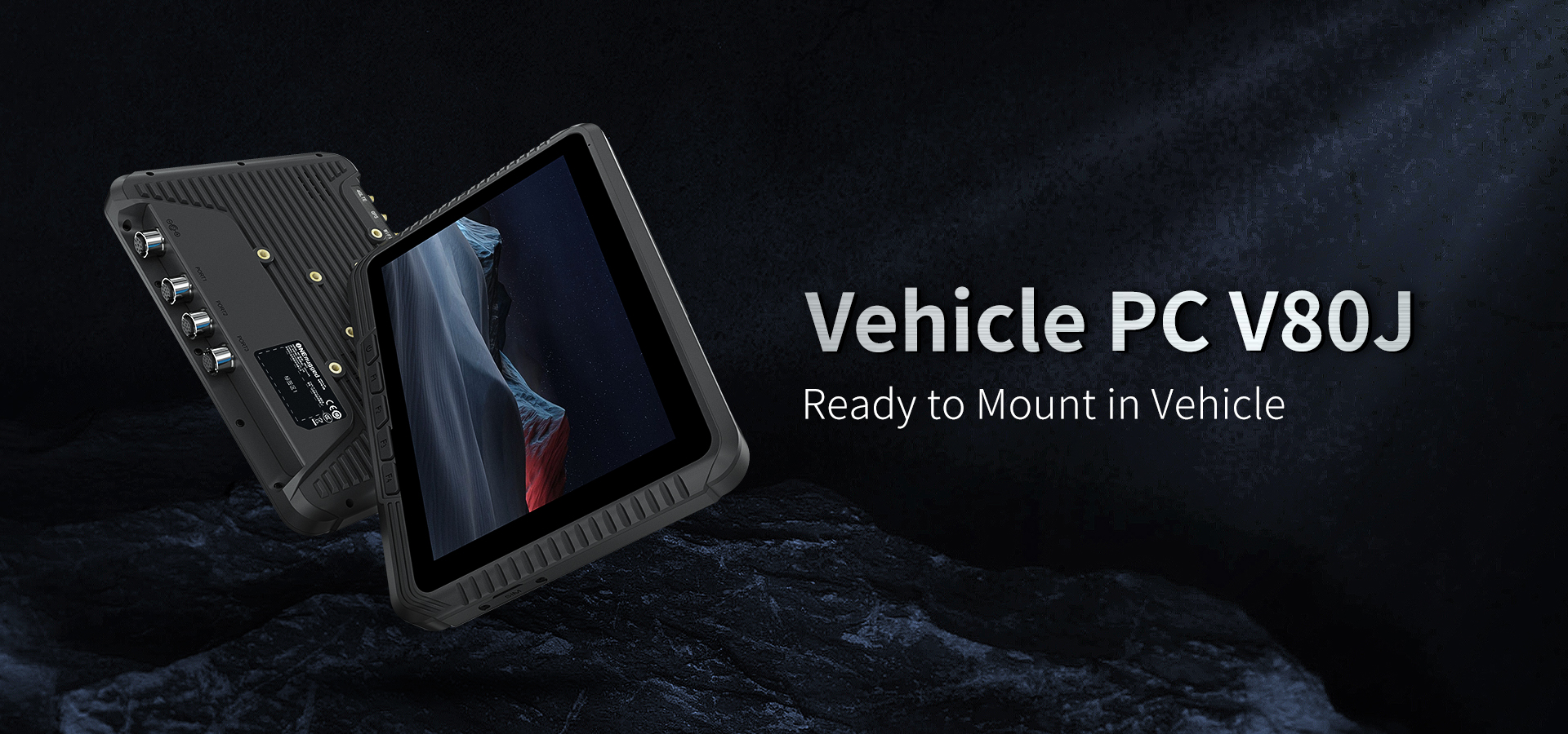 RS485 Capable V80J Rugged Vehicle Tablet with 1000nits Display and Wide Voltage Module