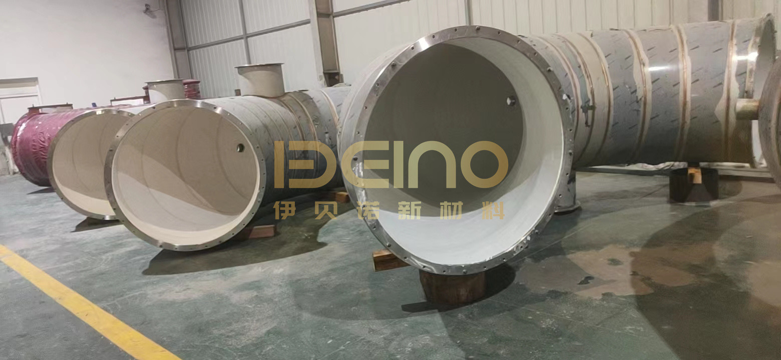 Wear Resistant 95% Alumina Ceramic Lined Elbow With Smooth Surface Customized Large Diameter