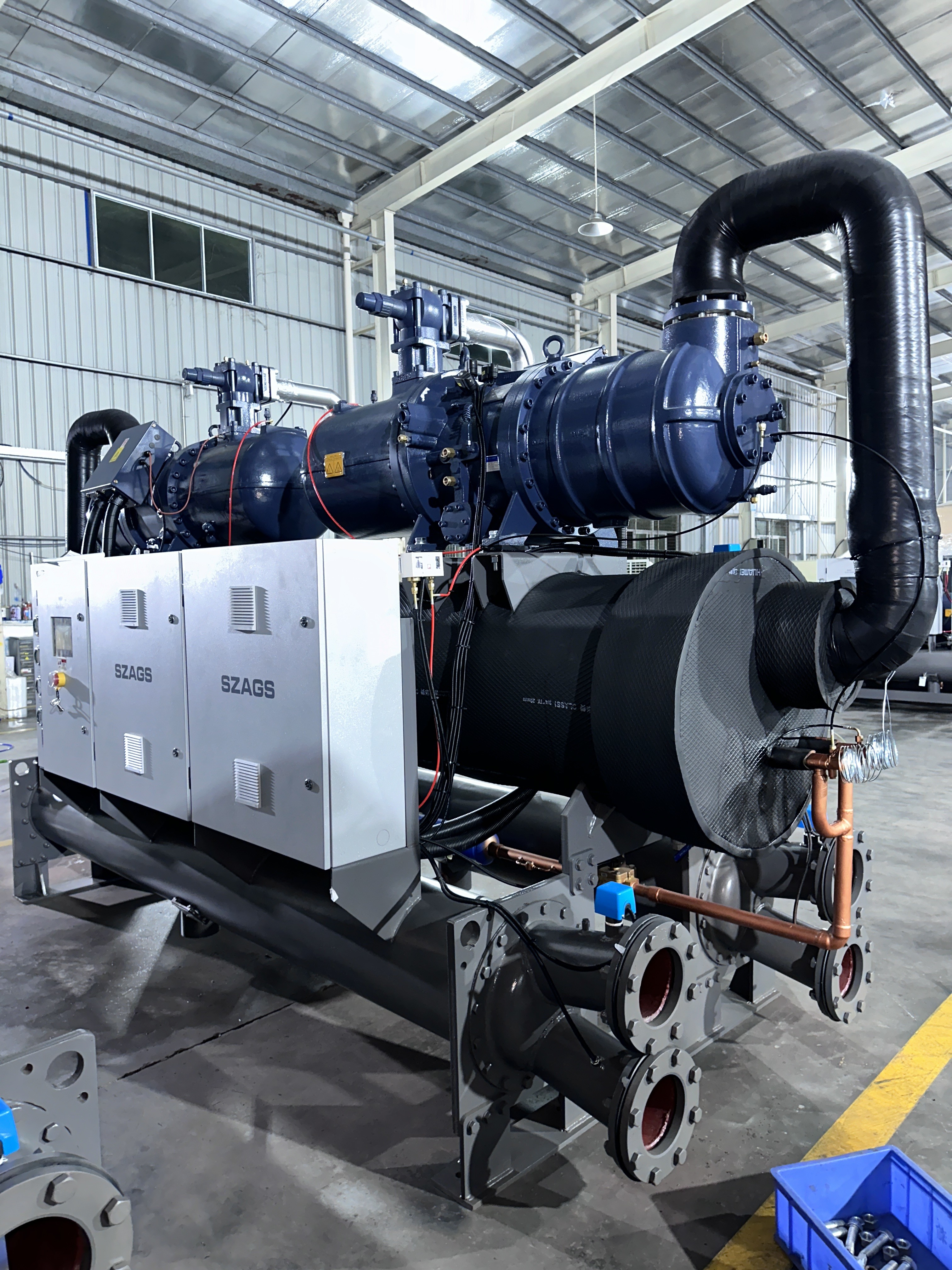 100 Ton Water Cooled Semi-Screw Industrial Chiller Designed Specifically For Plastic Injection Industry Molding