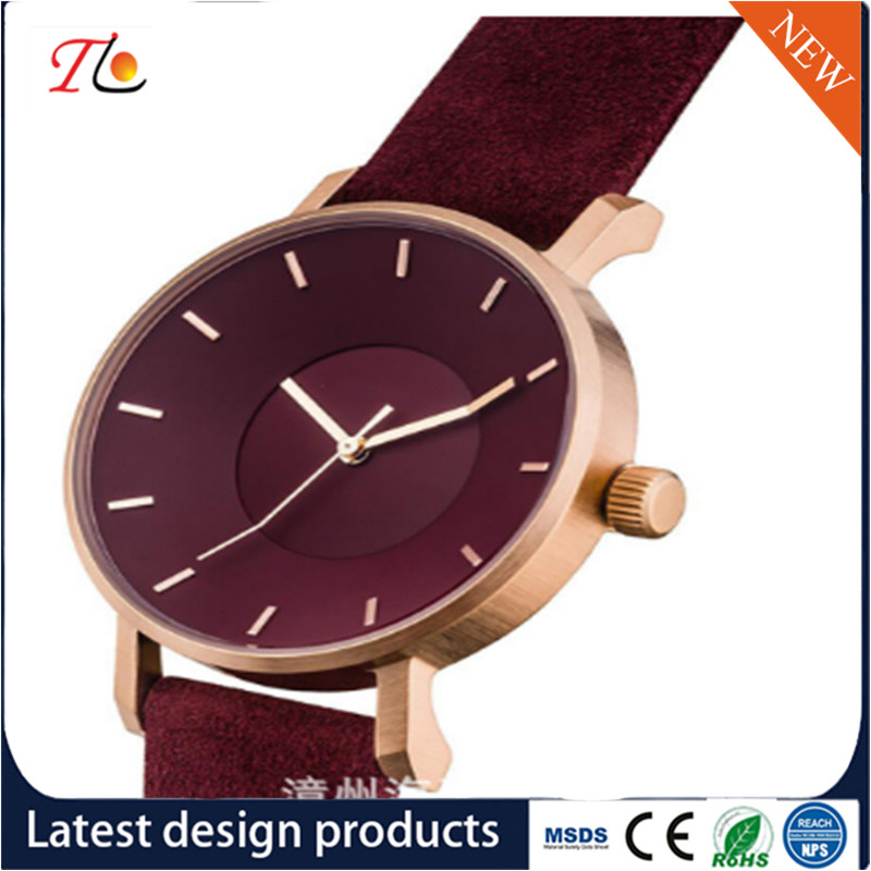wholesale customization Pu watch alloy case quartz watch fashion watch Gradient blue watch elegant style Monochrome