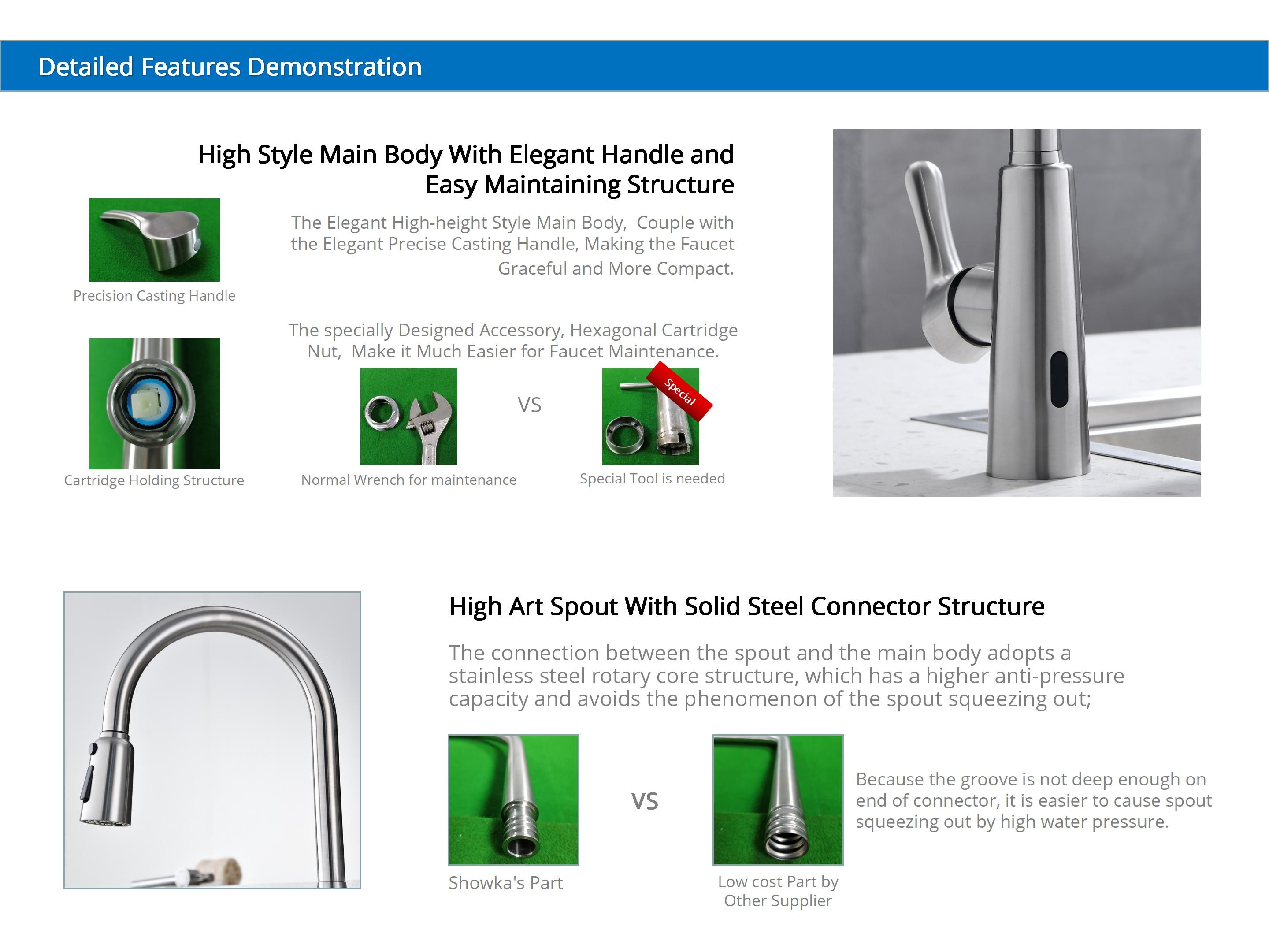 Infrared Sensor hands free kitchen sink faucet