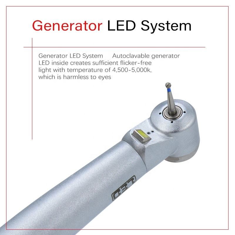 Small Mini Head LED Dental Handpiece Unit Ceramic Bearing With Air Turbine