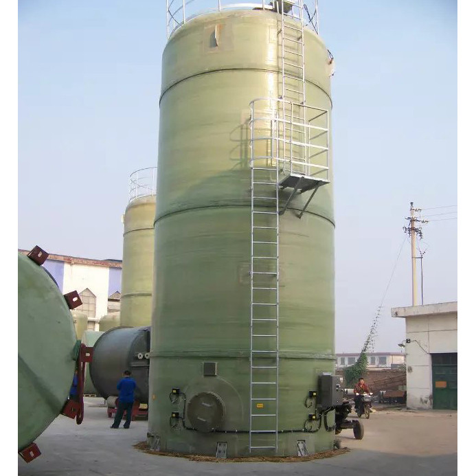 Water Purification FRP Cylindrical Tank Antiseptic Cross Wound 1800mm*3840mm