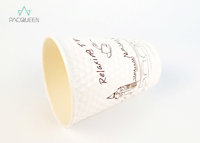 Single Wall Paperboard Hot Beverage Disposable Cups Eco Friendly Branded Design