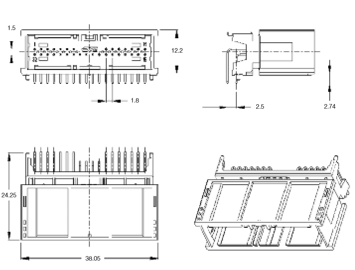ECU TE Connectivity Connectors , AMP Cable Connectors 1376352-1 1376352-4