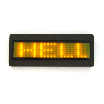 Yellow Scrolling led name badge