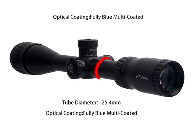 Tactical Hunting 4-14x40 AOE Scope With Red / Green / Blue Illuminated Mil - Dot Reticle 1/8 MOA