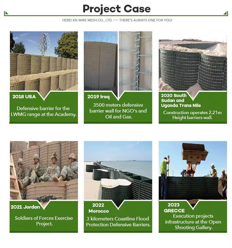 Hot Sale Defensive Barrier Earthy Welded Gabion Defensive Barriers Rock Cages Container