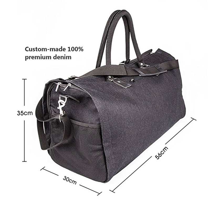 2 In 1 Convertible Carry On Suit Protector Garment Bag Durable Denim Made