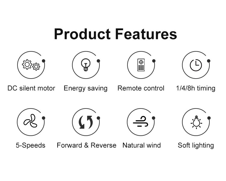 Stylish Metal Indoor Ceiling Fan with Hidden Blades and Cooling Air LED Light Function