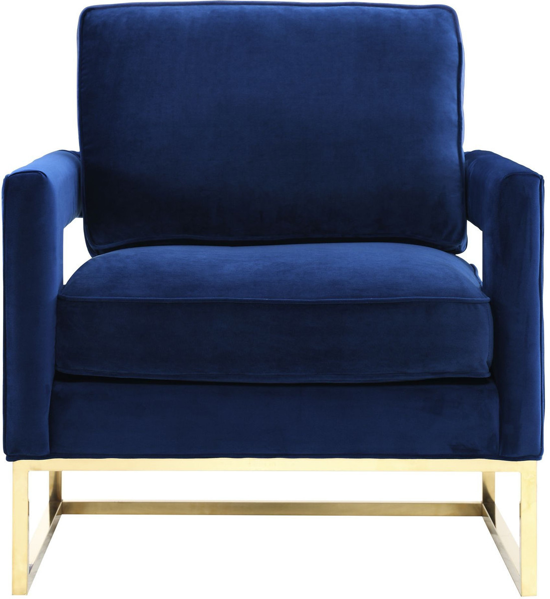 new classic deep blue velvet fabric and stainless steel frame single lounge chair for wedding party event