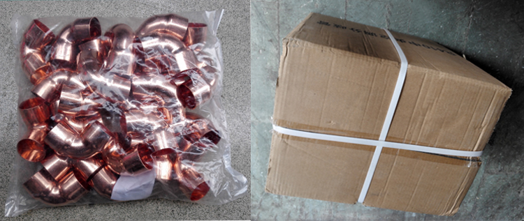 90 Degree Copper Elbow Easy Welding Refrigeration Pipe Fittings