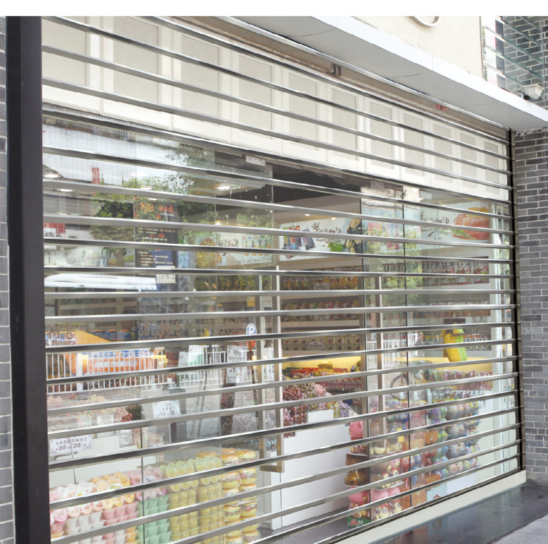 Motorized Polycarbonate PC Rolling Door Shutter Commercial Transparent