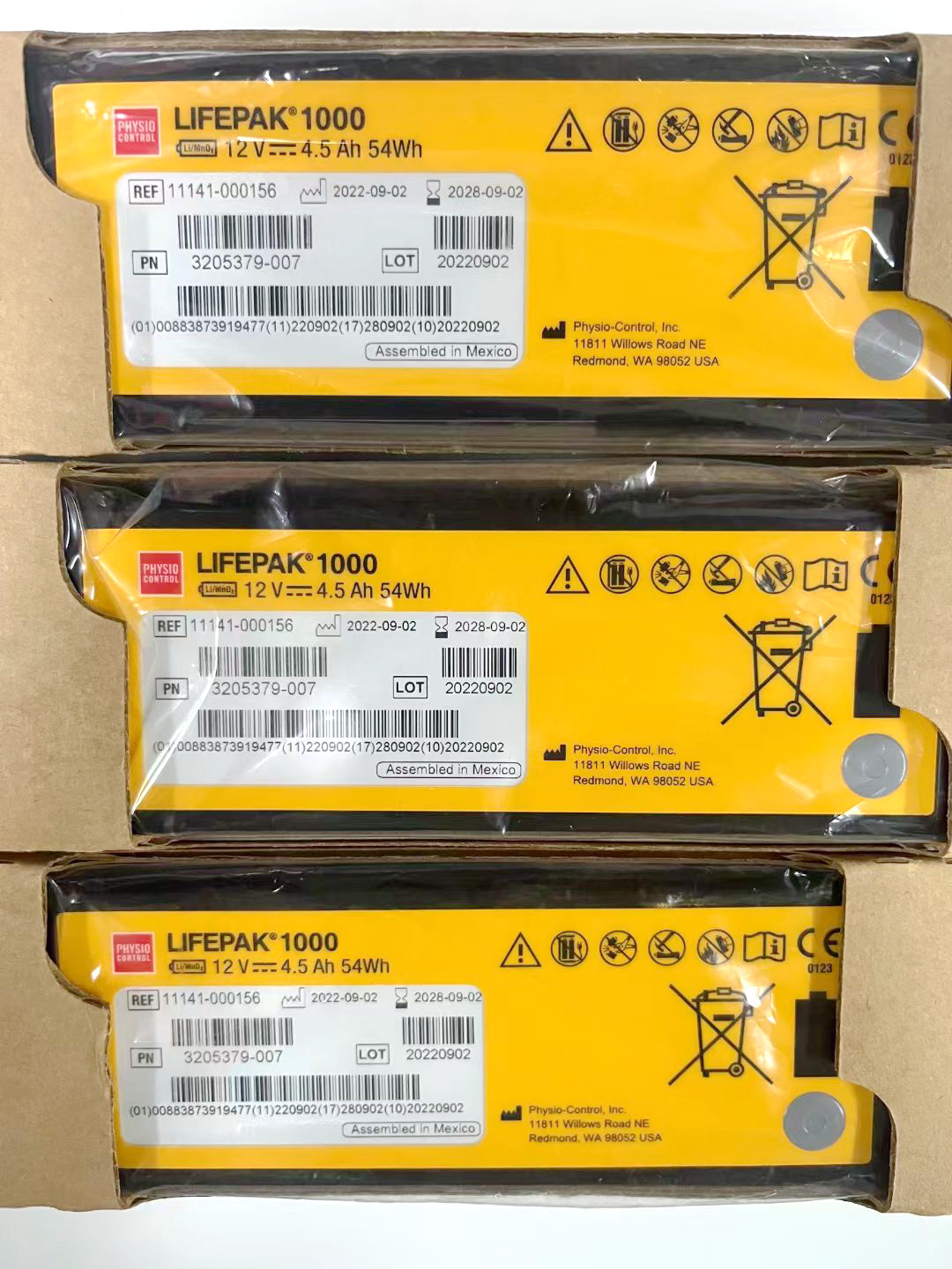 REF:1141-000156 Medical Equipment Batteries Medtronic LIFEPAK 1000 Defibrillator Battery 12V 4.5Ah 54Wh