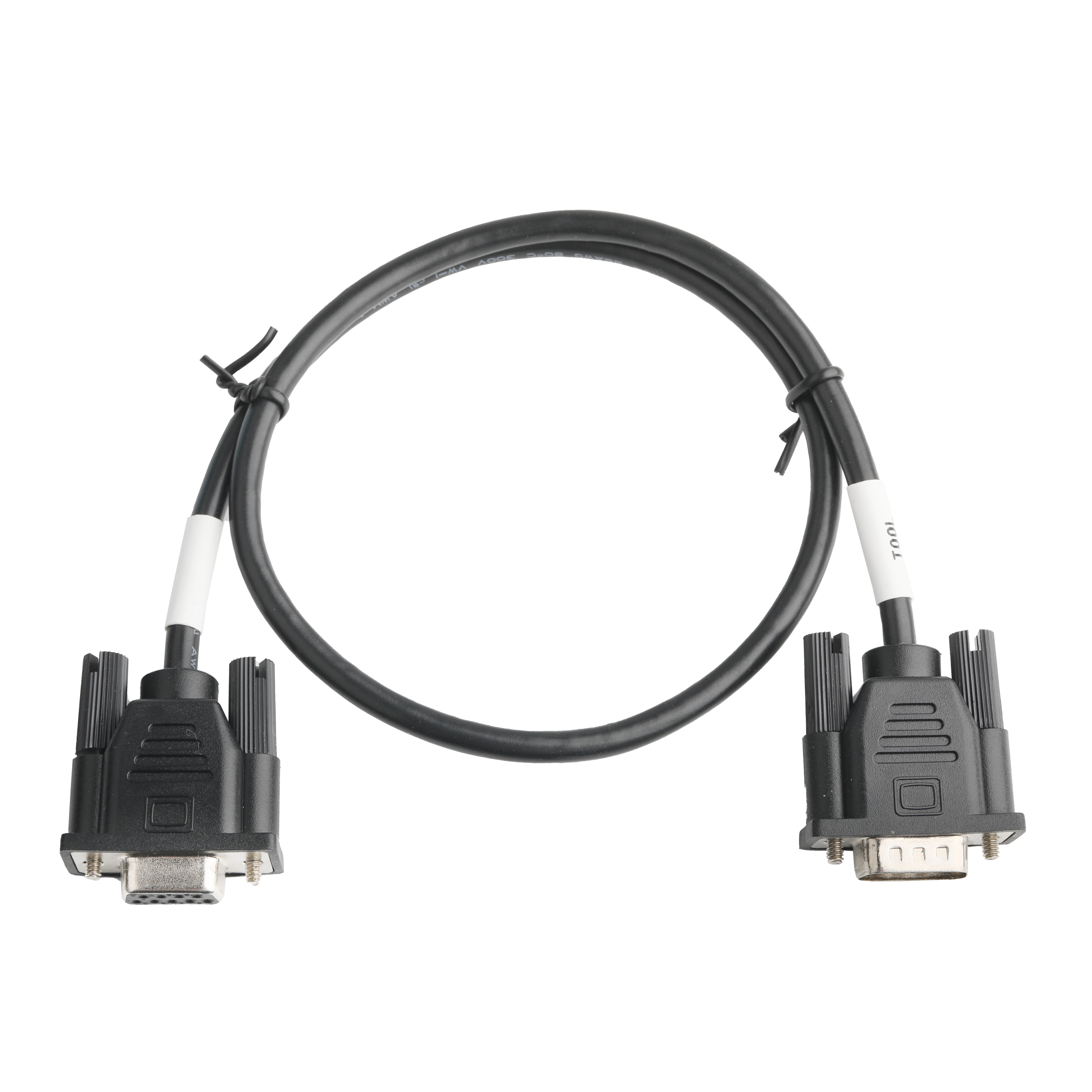 D-SUB-9Pin Male Solder Type White Rubber Core Nickel Plated Shell To D-SUB-9Pin FEMALE Connector OEM/ODM