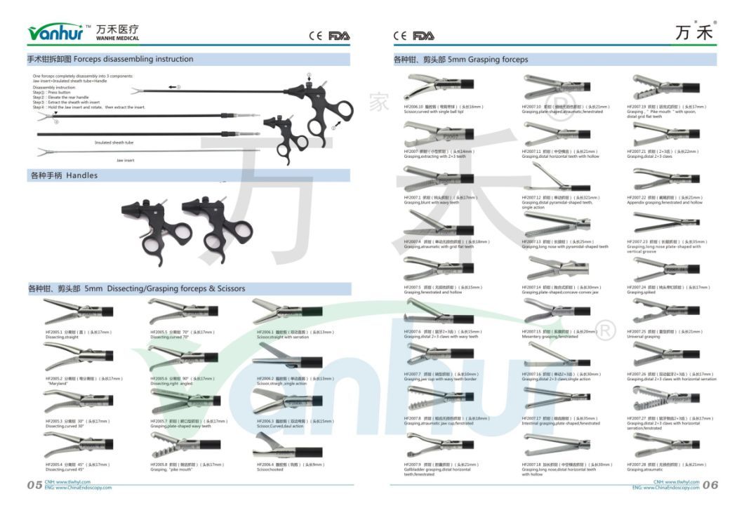 Surgical Instruments Laparoscopic Uterine Biopsy Forceps