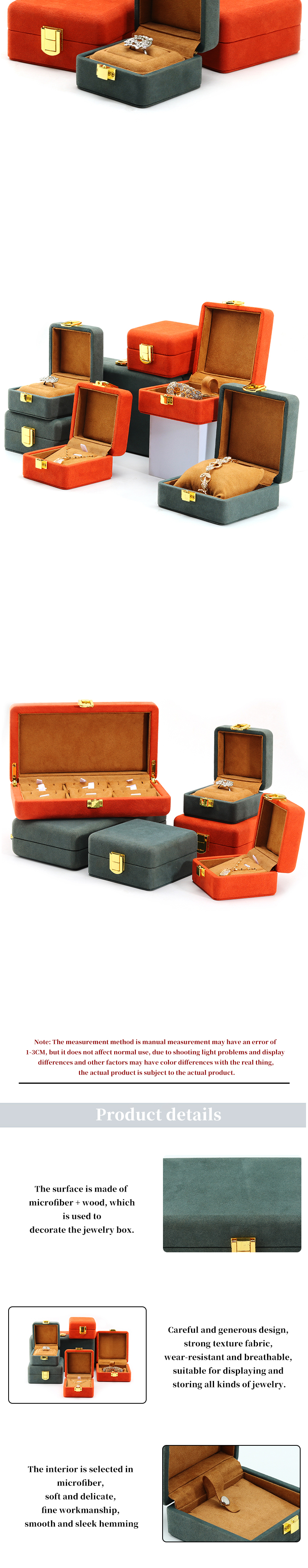 Soft Touch Velvet Jewelry Box Packaging Sets Multi Color For Luxury Watch Storage