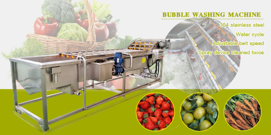 SUS304 Fruit And Vegetable Processing Line , Vegetable Washing And Drying Machine