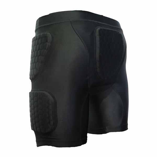 Wide Band Basketball Padded Compression Shorts , Mens Running Compression Shorts