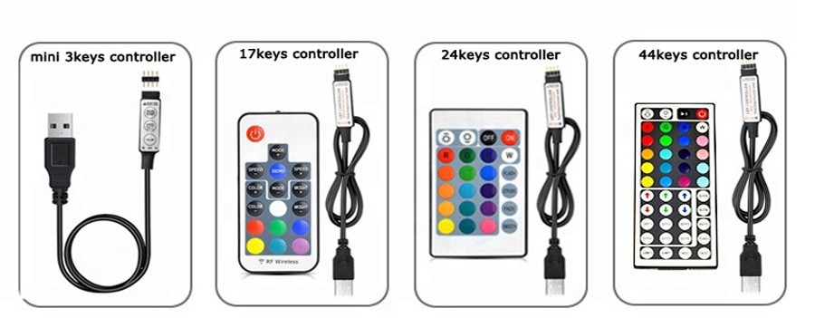 5V USB 5050 Self Adhesive LED Strip RGB 5000mm Addressable Led Strip