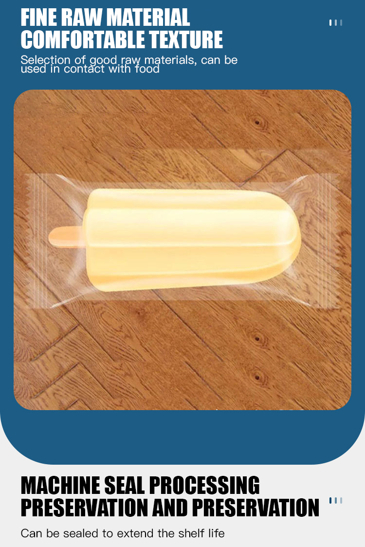 Transparent Popsicle Ice Cream Packaging with Customizable Color and LFGB Certificate