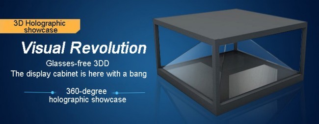 270-Degree and 360-Degree Stereoscopic Imaging 3D Holographic Transparent Display Cabinet with 4K Ultra HD Resolution