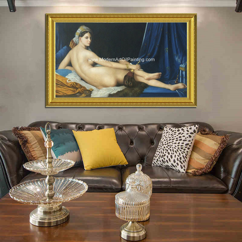 Canvas People Oil Painting , Nude Woman Oil Painting Reproduction On Linen