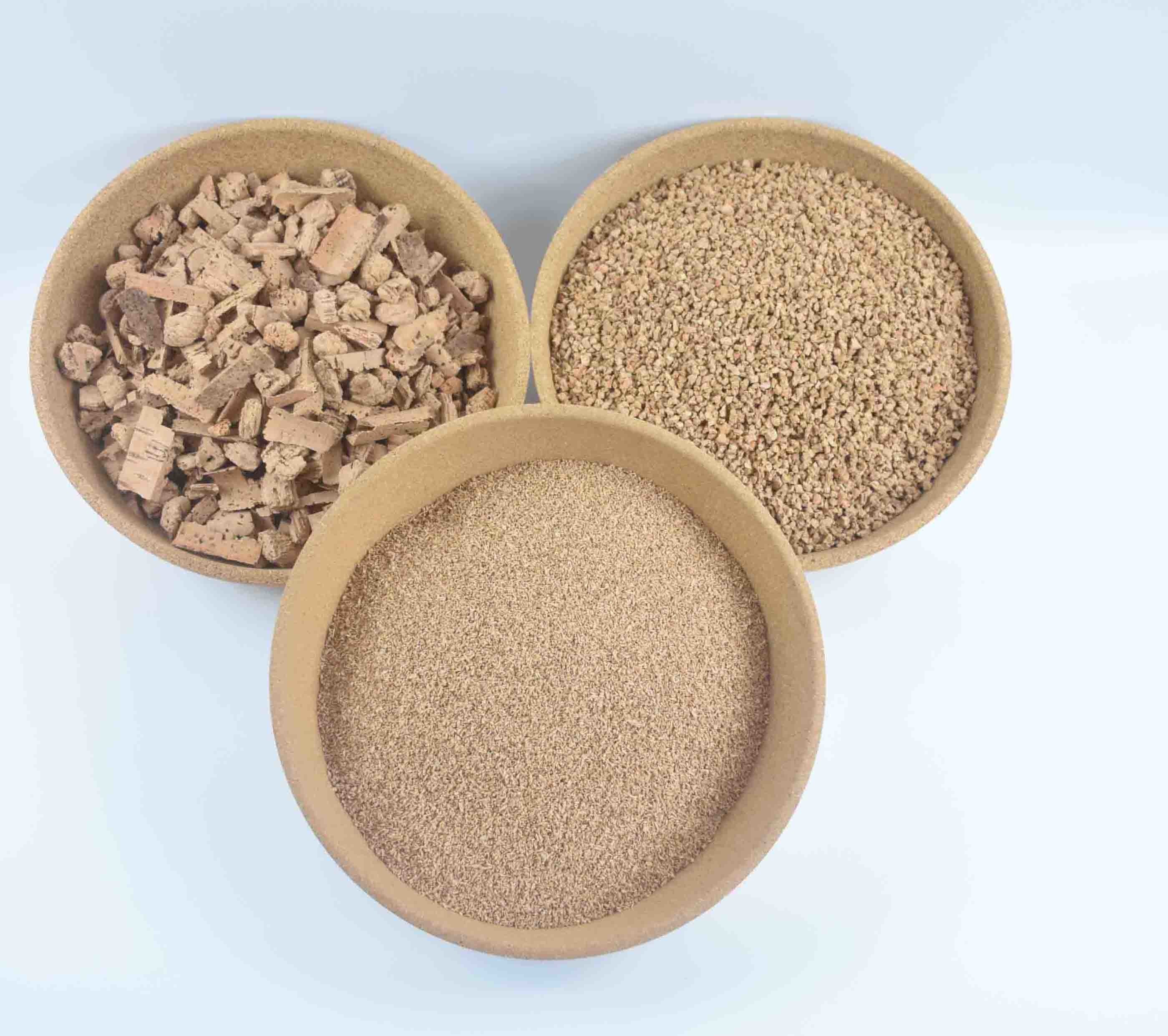 0.5mm To 6mm Granulated Cork Raw Material Cork Particles Antiacid Moisture Proof