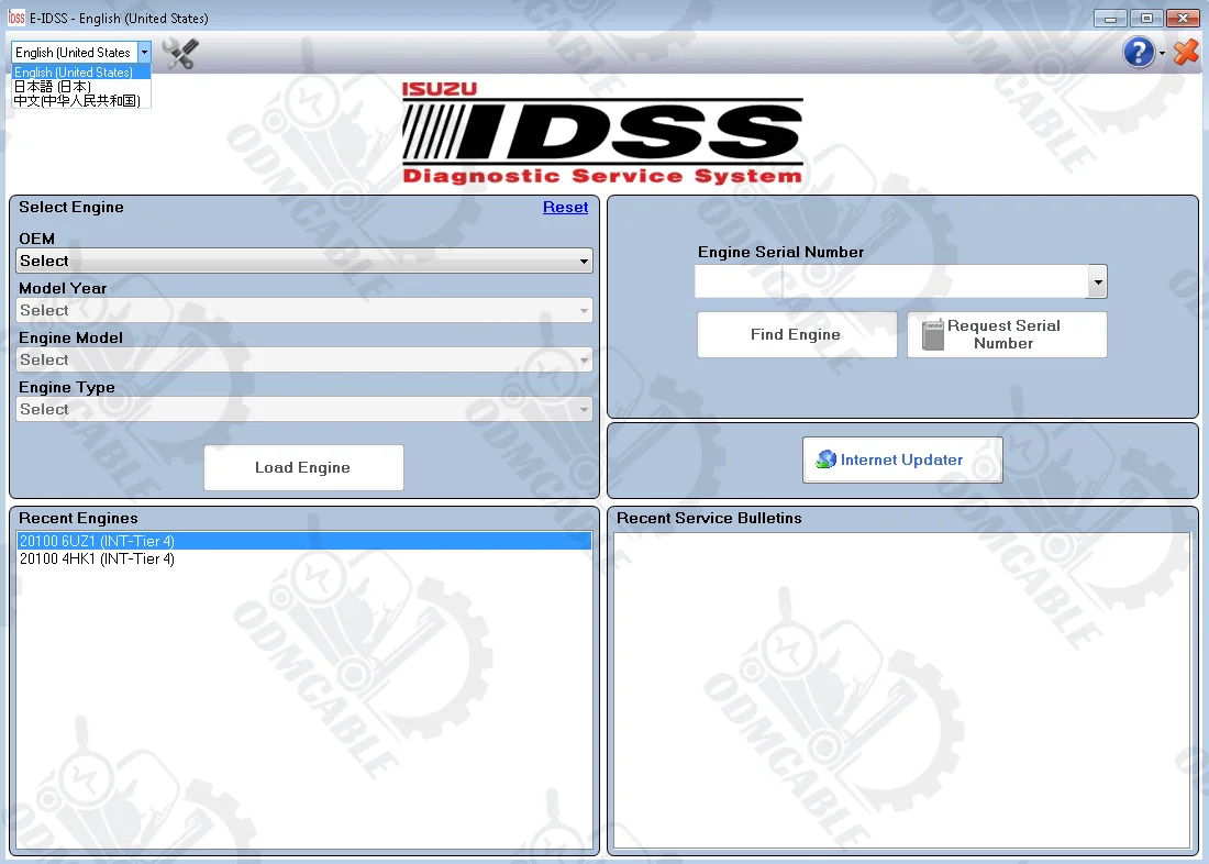 Truck Excavator For ISUZU IDSS III Diesel Engine Diagnostic Tool G-IDSS E-IDSS ISUZU Commercial Vehicles EURO6/EURO5