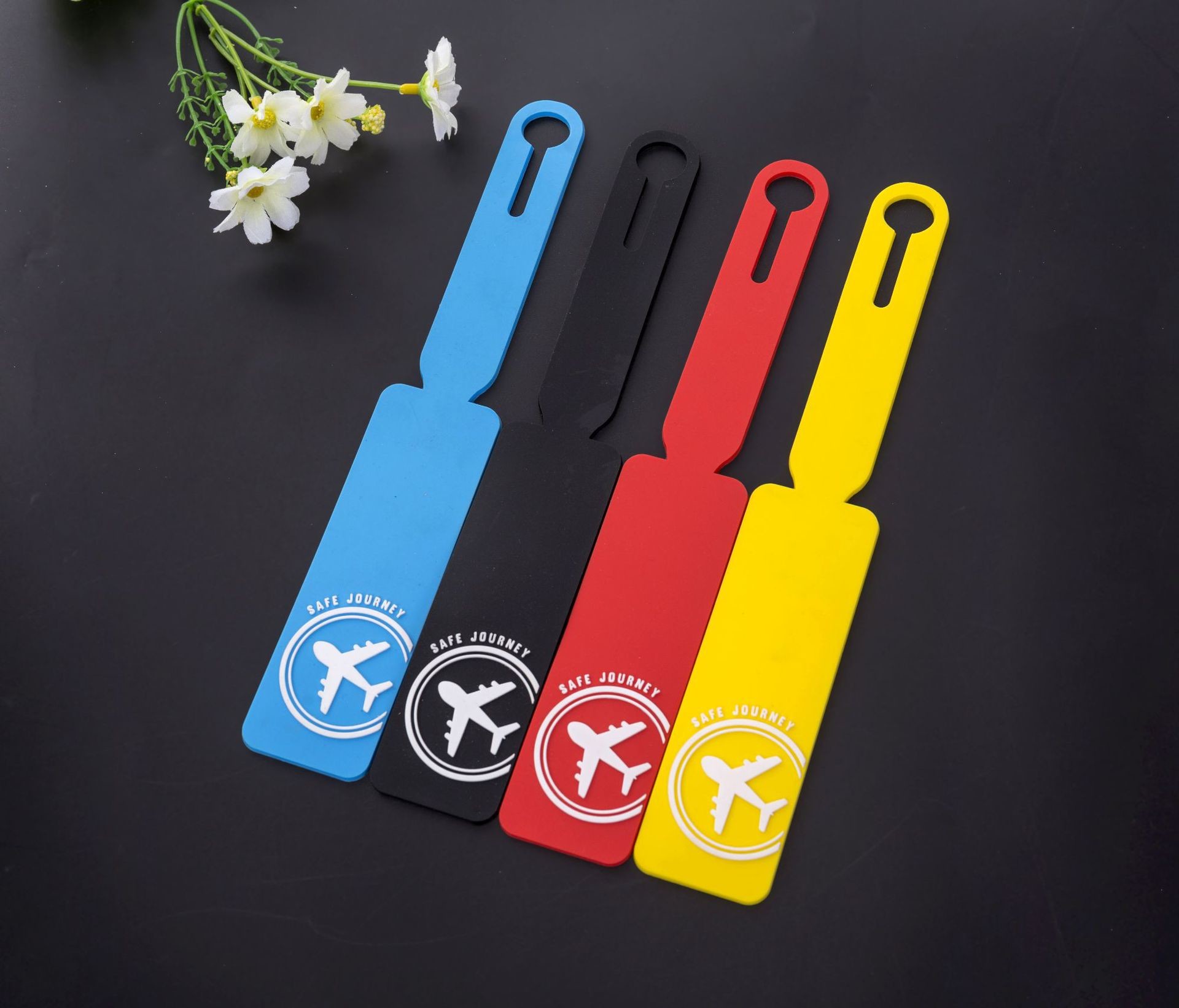 Cartoon and Modern Design Silicone Luggage Tag with Privacy Name ID Card BPA Free