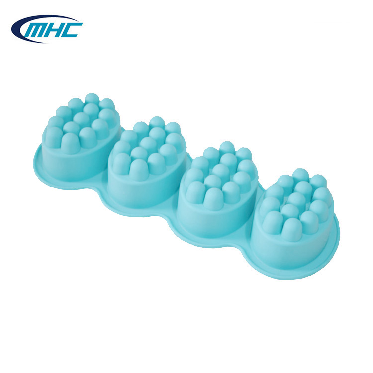 Diy Handmade Eco Friendly 4 Cavity Silicone Soap Molds Customized