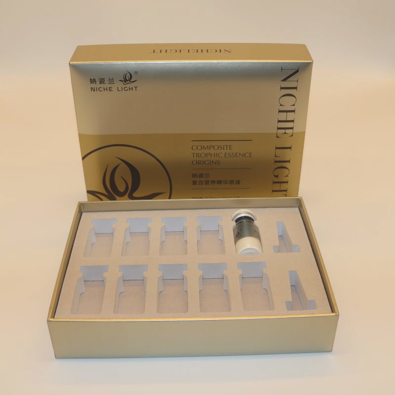 Custom Skincare Packaging Boxes With EVA and Flocking Insert C1S 1200g CCNB Material