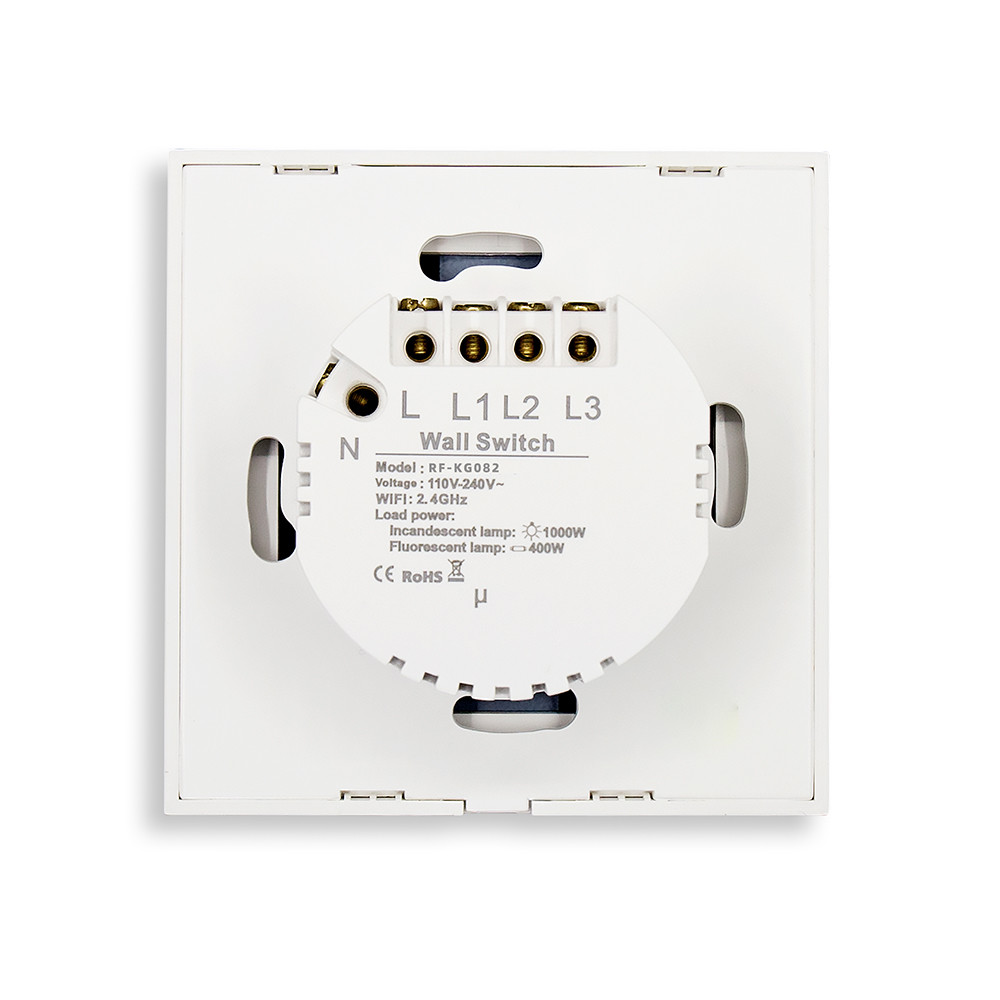 EU Standard Smart Wall Switch Wifi Home Automation , Wifi Remote Light Switch