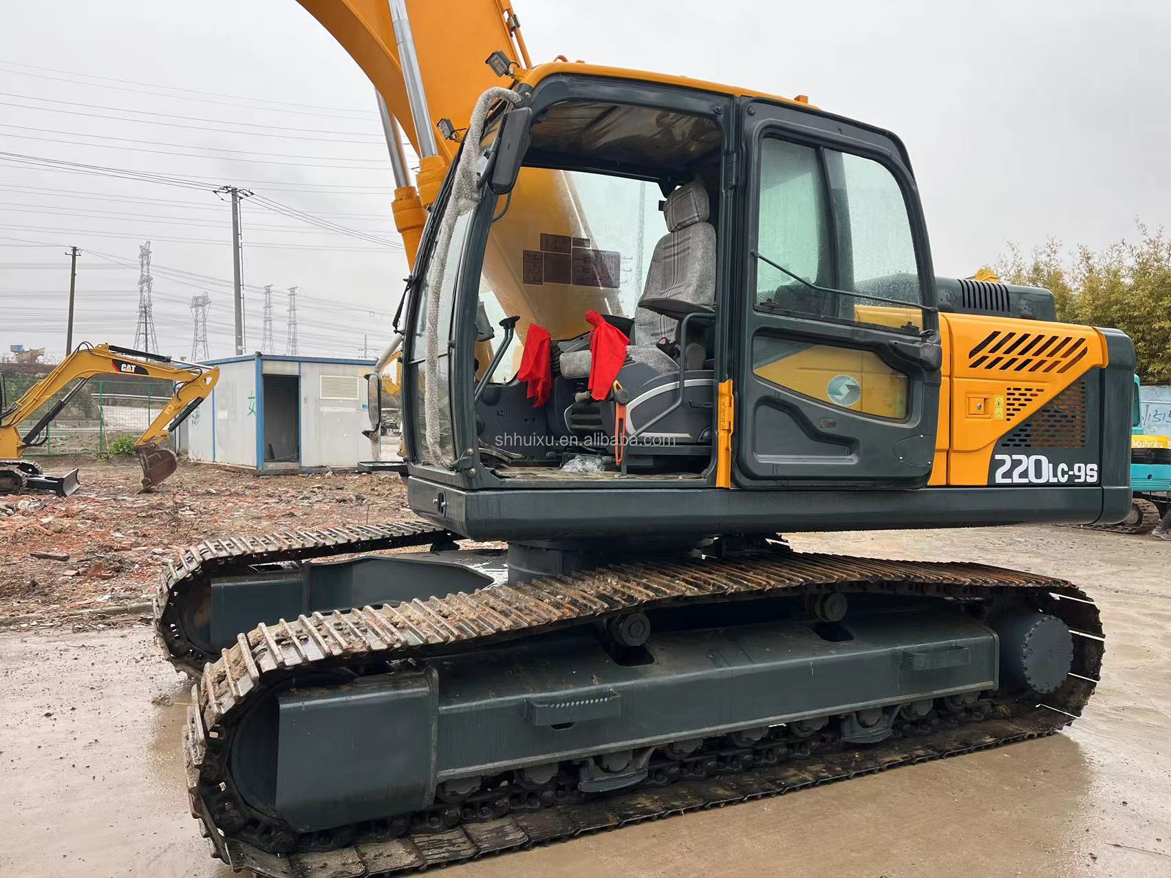 Construction Machine Used Hydraulic Crawler Excavator Hyundai 225-9 Brand Korea