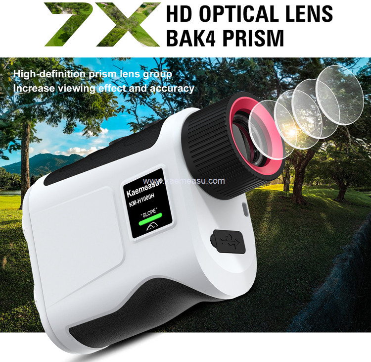 Kaemeasu 1500m Optical Telescope Golf Rangefinder USB Charging 95% Transmittance H1500H