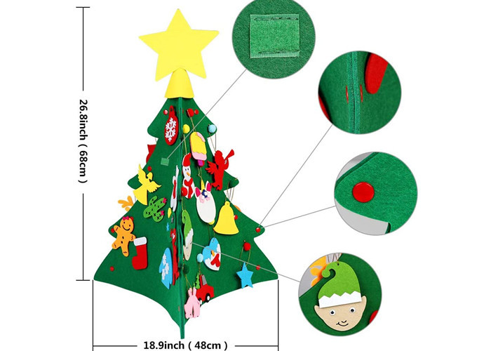 31 PCS Detachable Ornaments 20 X 39 Inch DIY Felt Christmas Snowman Games Set